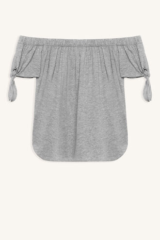 KNOT SLEEVE TOP in colour MOONBEAM