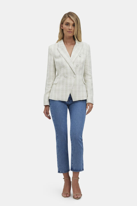 RAMONE BOUCLE BLAZER in colour CAVIAR