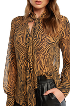 ZEBRA TIE TOP in colour TAPIOCA