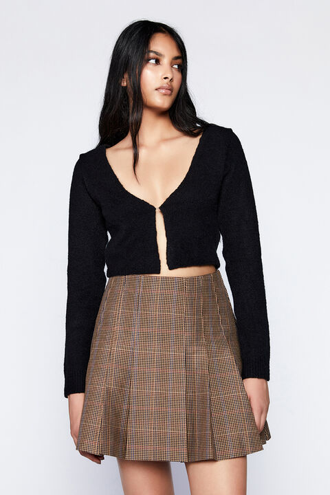 REILLY KNIT CARDIGAN in colour CAVIAR