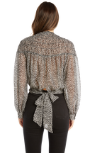 BEBE SHIRRED TOP in colour BRIGHT WHITE