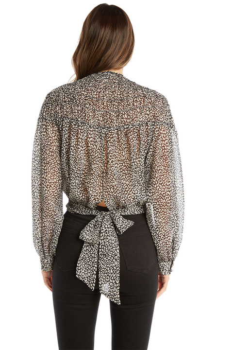 BEBE SHIRRED TOP in colour BRIGHT WHITE