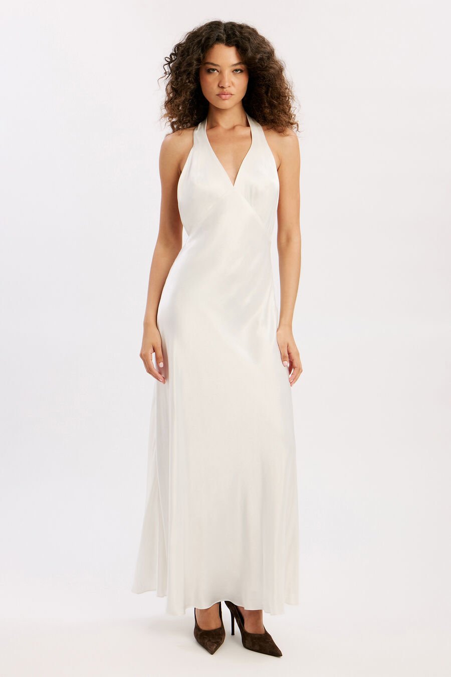 Thena Halter Neck Maxi Dress