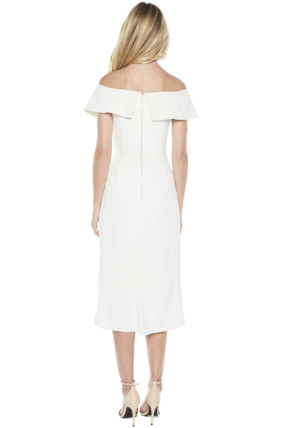 bardot bella flute dress