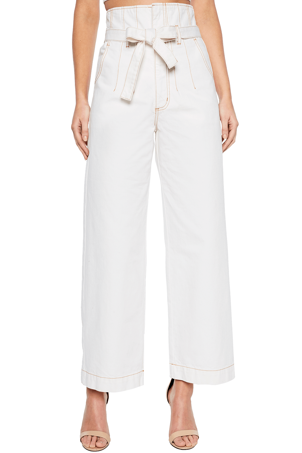 wide leg white denim jeans