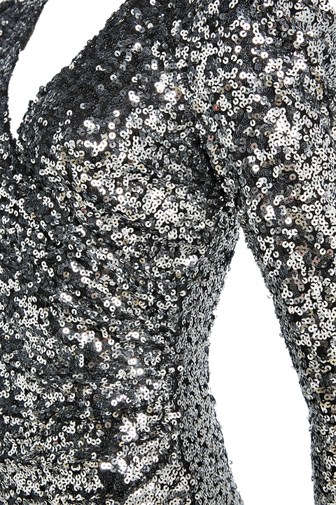 SEQUIN SPARKLE DRESS in colour LUNAR ROCK