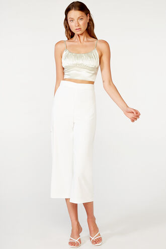 PARISIENNE CROP PANT in colour CLOUD DANCER