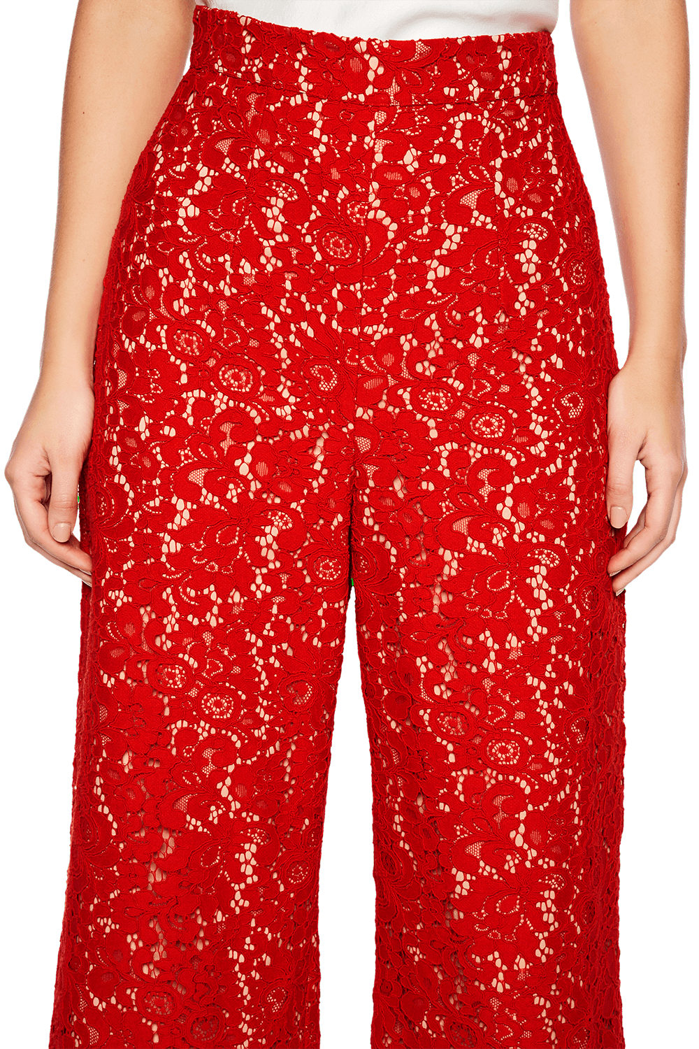 red lace pants