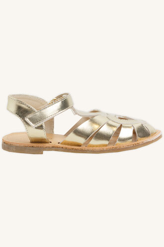 HEART CUT OUT SANDAL in colour GOLD EARTH