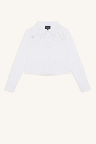 GISELLA CROP SHIRT in colour BRIGHT WHITE