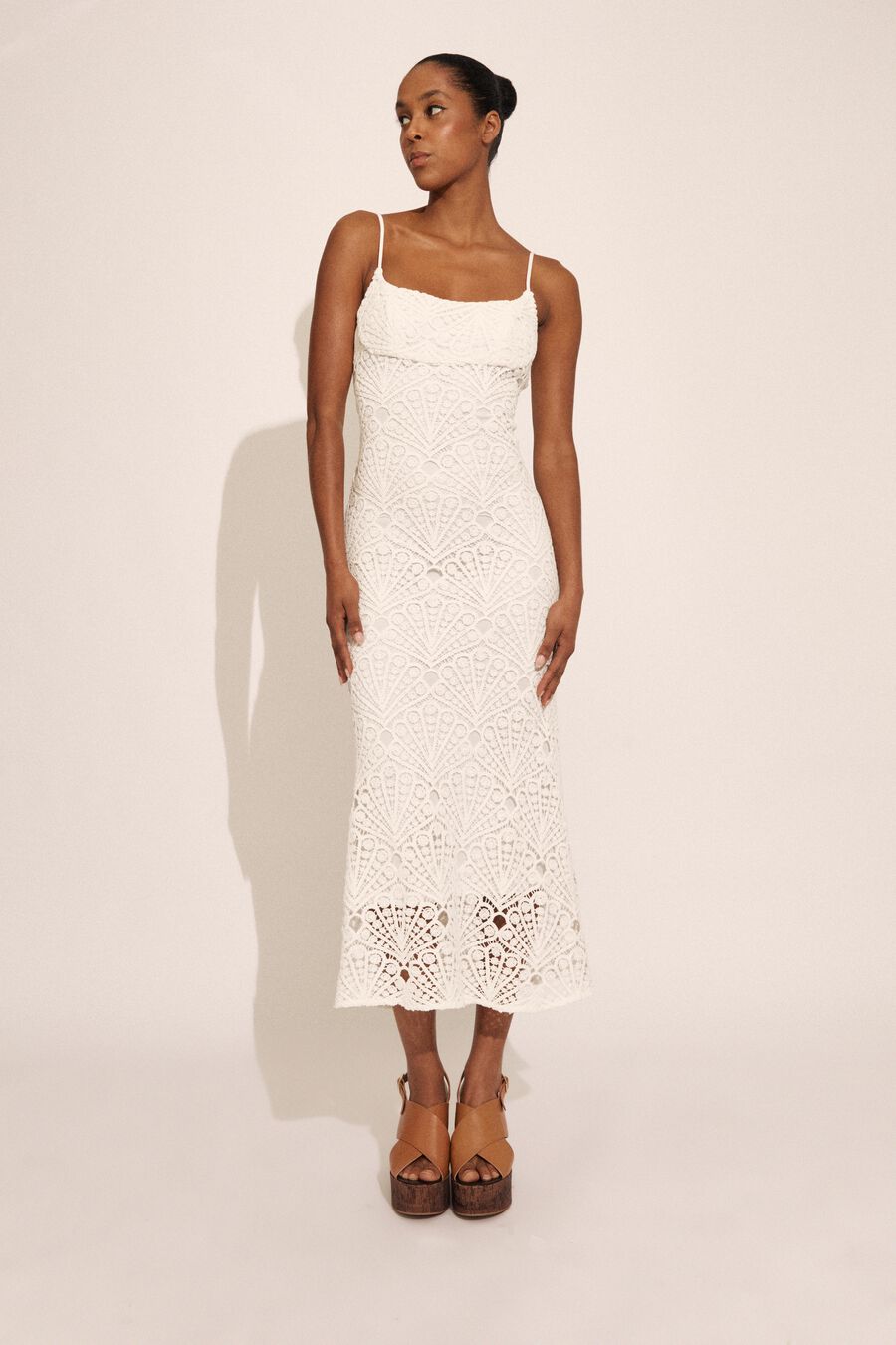 Adoni Crochet Midi Dress