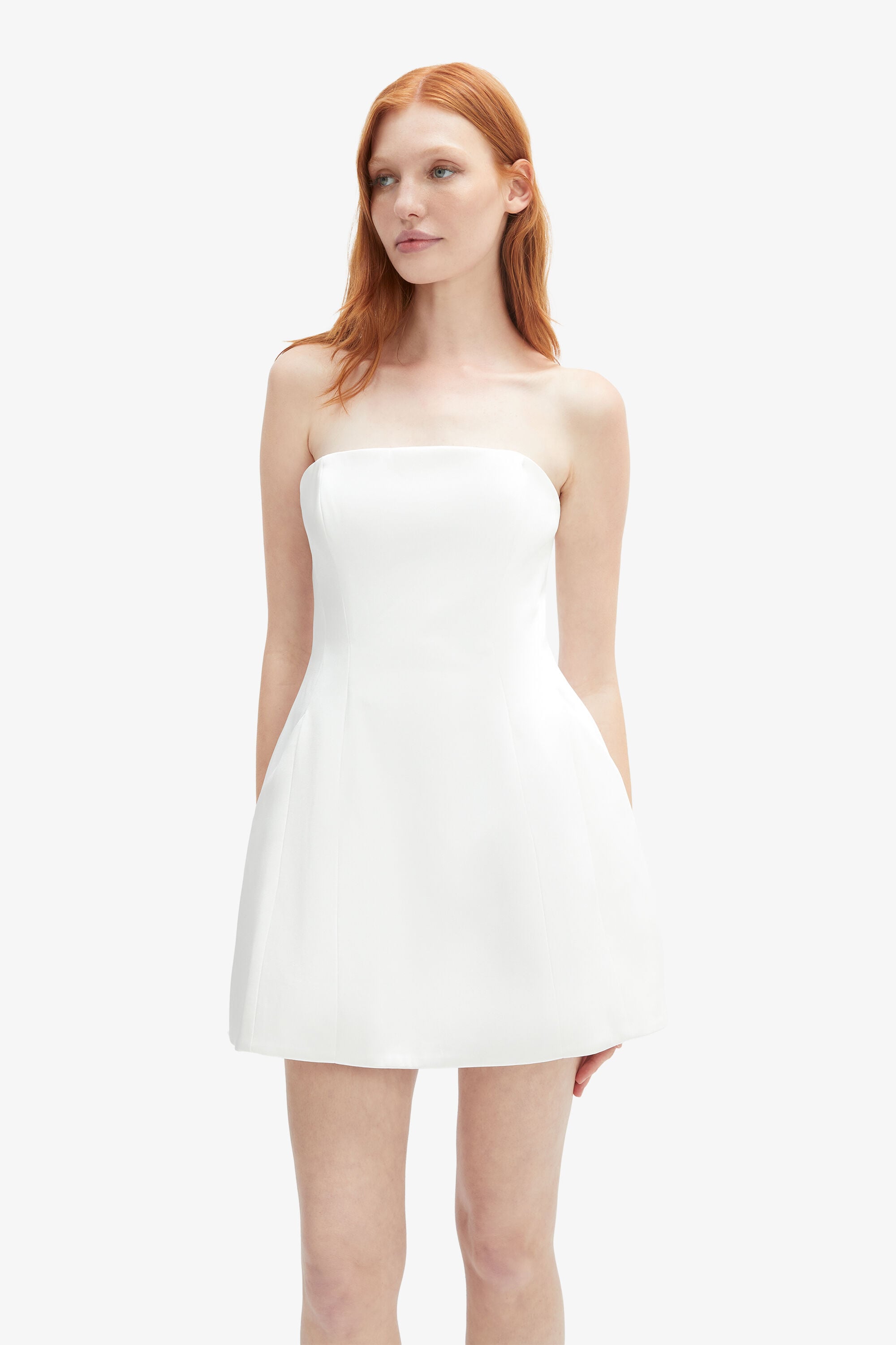 Karoline Satin Mini Dress In Orchid White | Bardot Karoline Satin Mini Dress In Orchid White | Bardot
