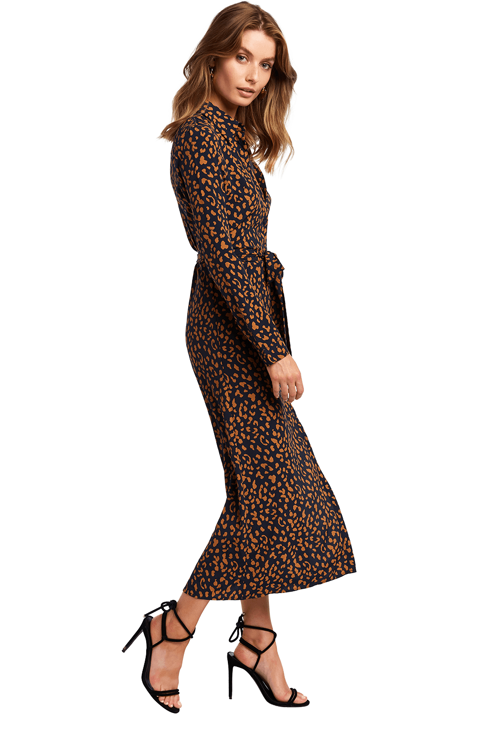 bardot leopard shirt dress