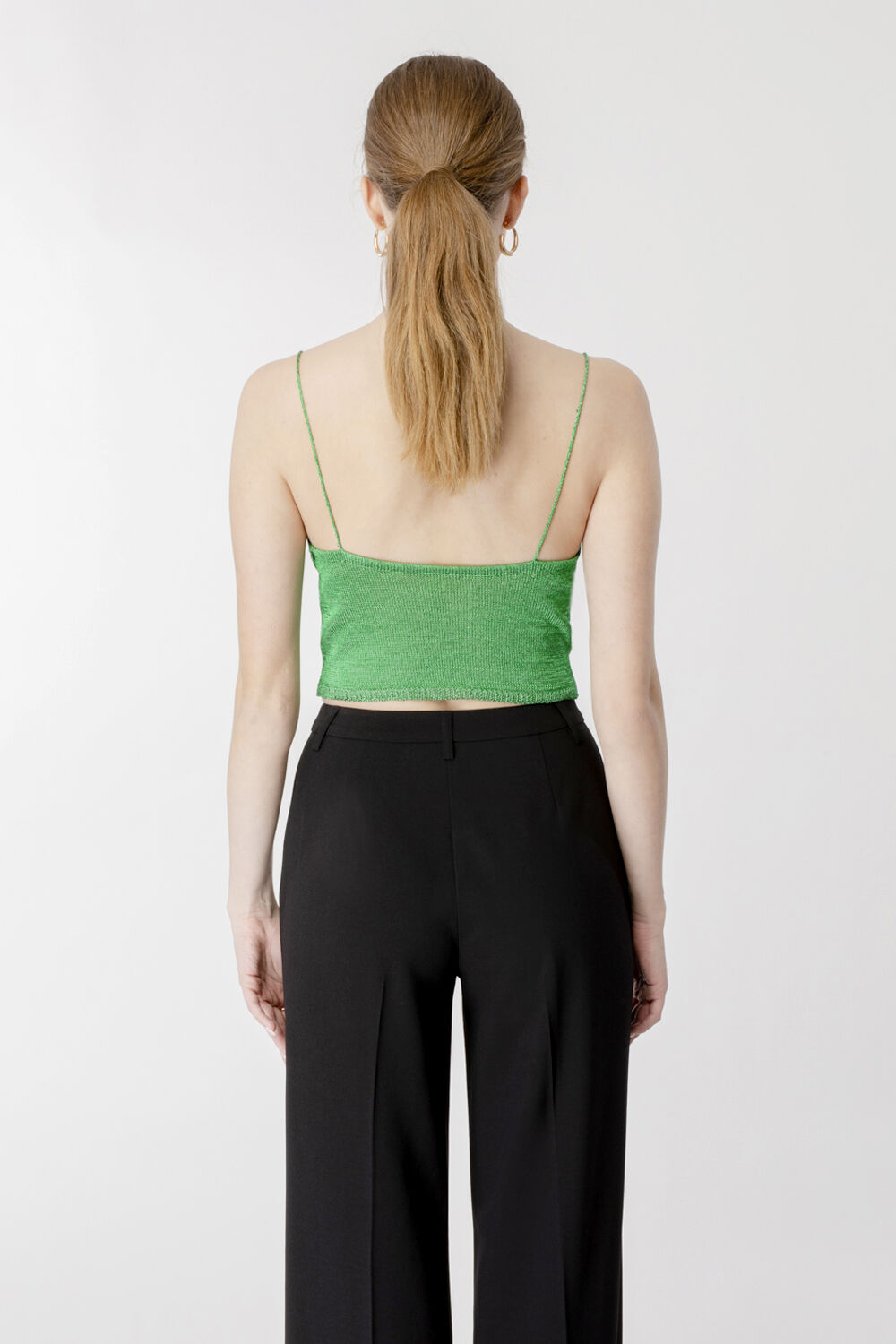 LUREX KNIT TOP in colour BRIGHT GREEN
