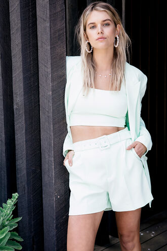 PARISIENNE SHORT in colour DUSTY AQUA