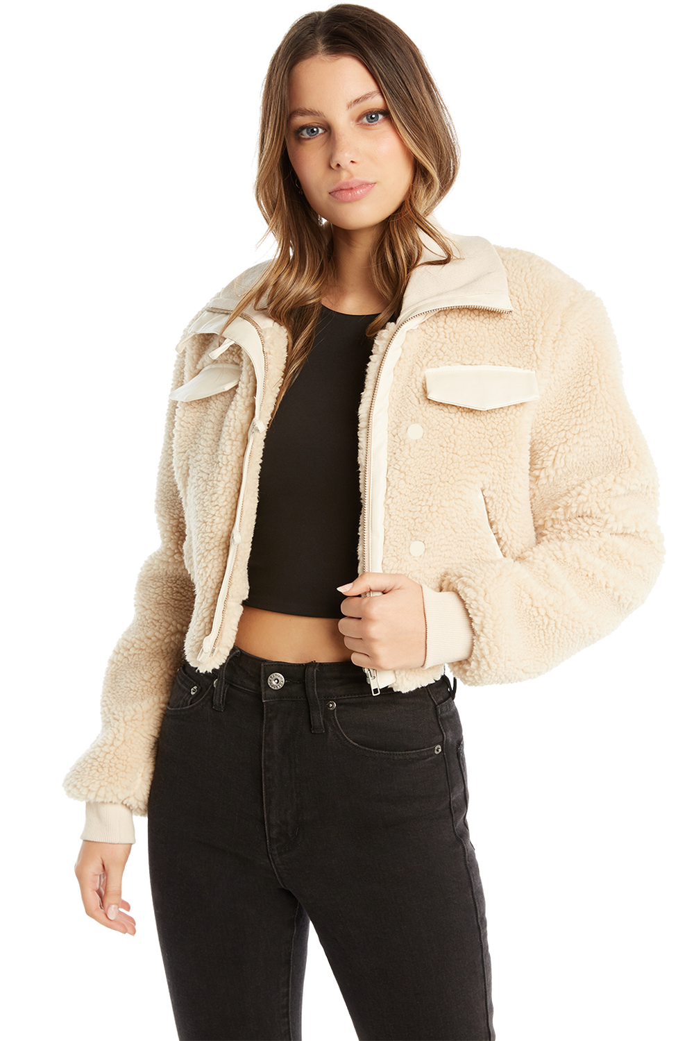Rib Sherpa Jacket Ladies Sale & Clothing Bardot