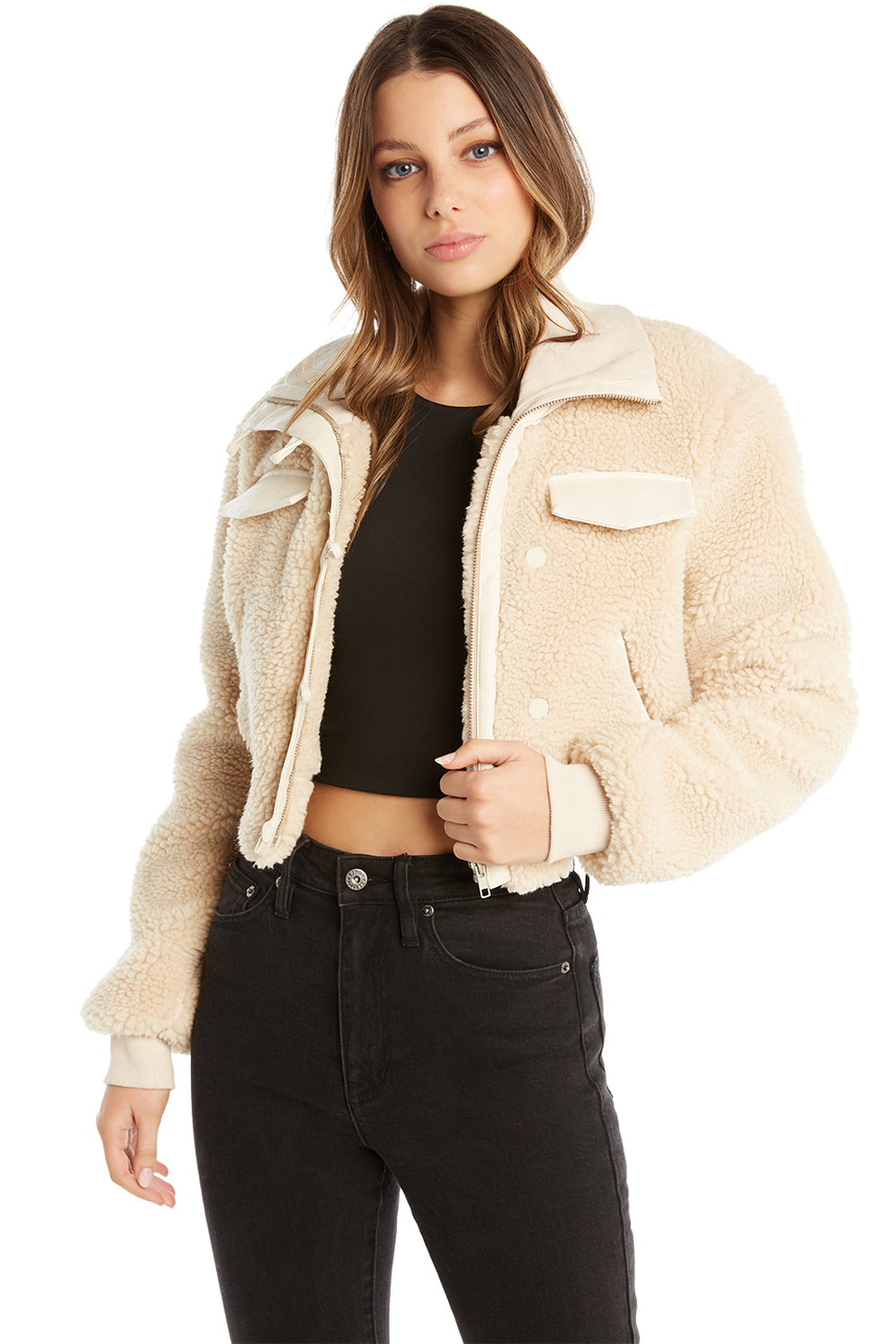 Rib Sherpa Jacket | Ladies Sale & Clothing | Bardot