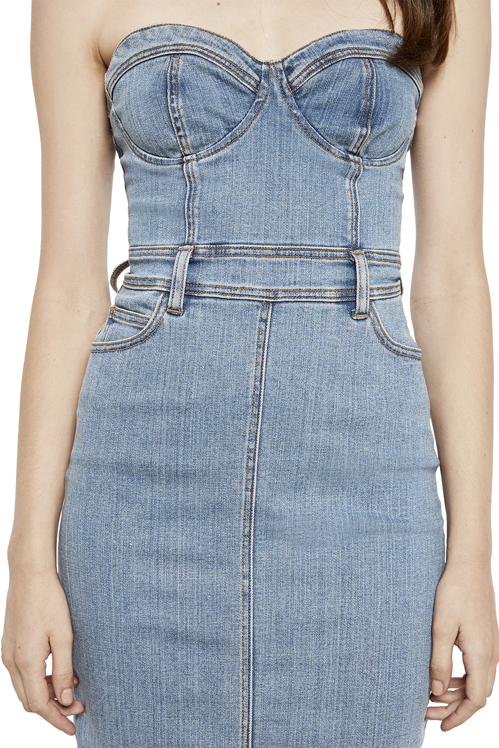 Mia Denim Dress in Vintage | Bardot