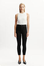 KHLOE HI CROP JEAN in colour CAVIAR