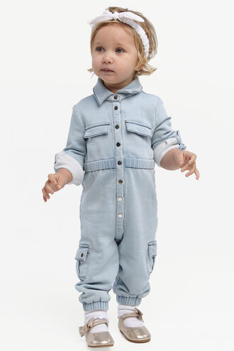 EVA KNIT BOILER SUIT in colour ILLUSION BLUE