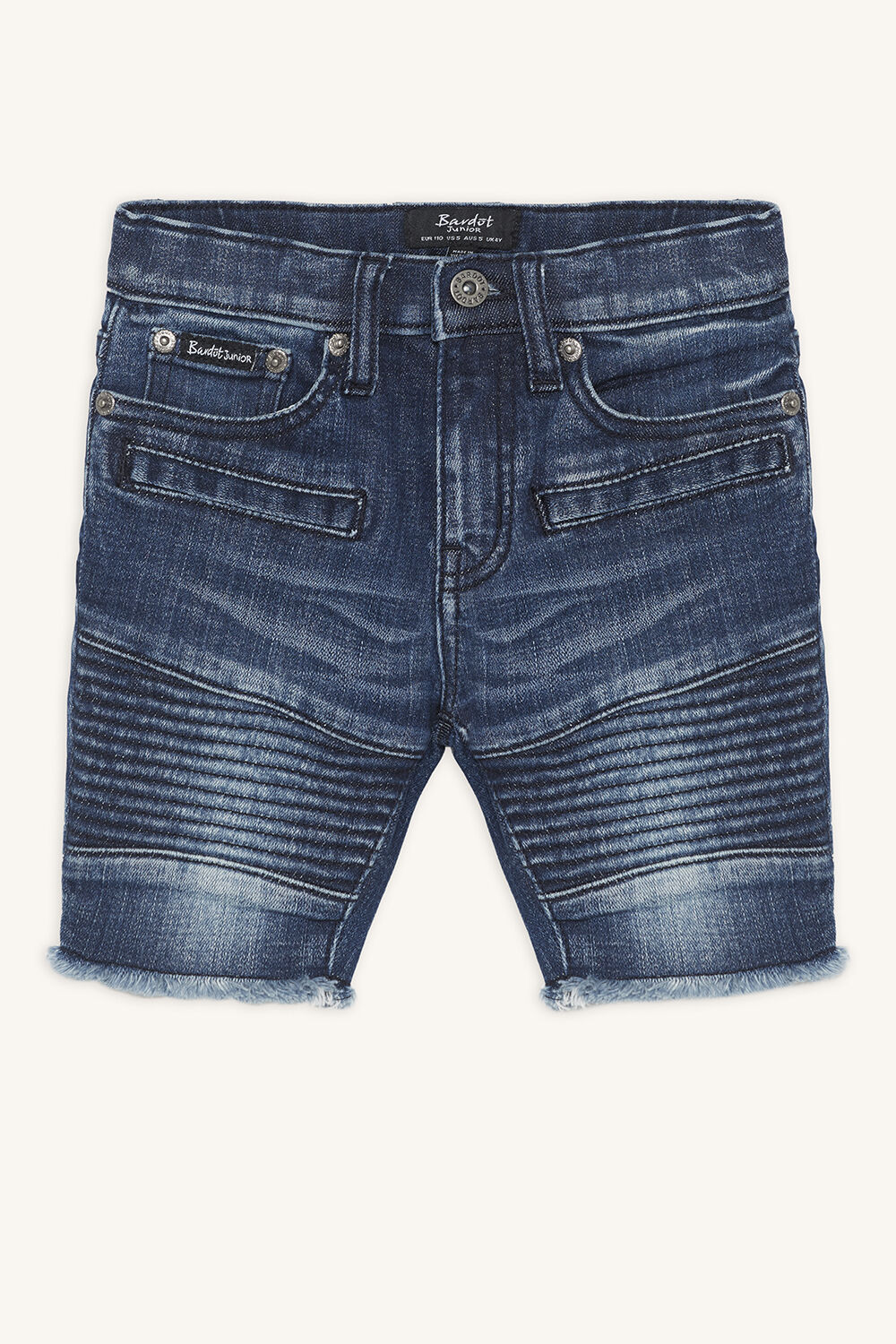 Biker Denim Short Tween Boys 812 Denim Bardot Junior