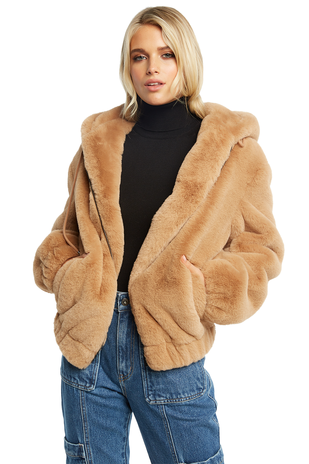 Bella Zip Faux Fur Jacket | Ladies Clothing & Jackets & Coats | Bardot