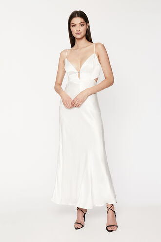 KARLOTTA SLIP DRESS in colour CLOUD DANCER