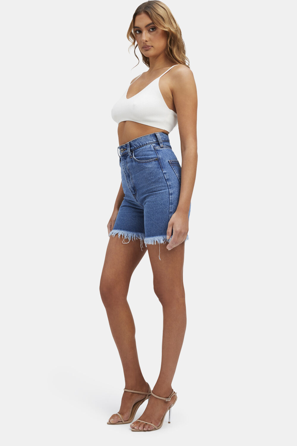 LEA DENIM SHORTS in colour TRUE NAVY