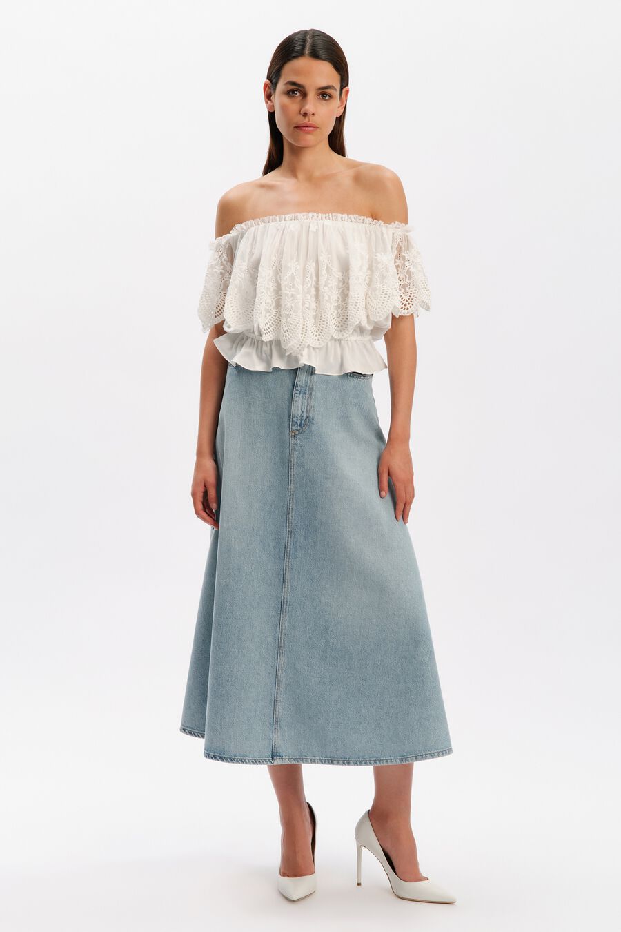 Ivanka Lace Detail Top