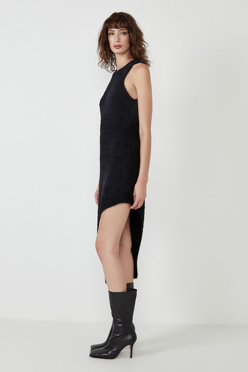 fluffy knit dress