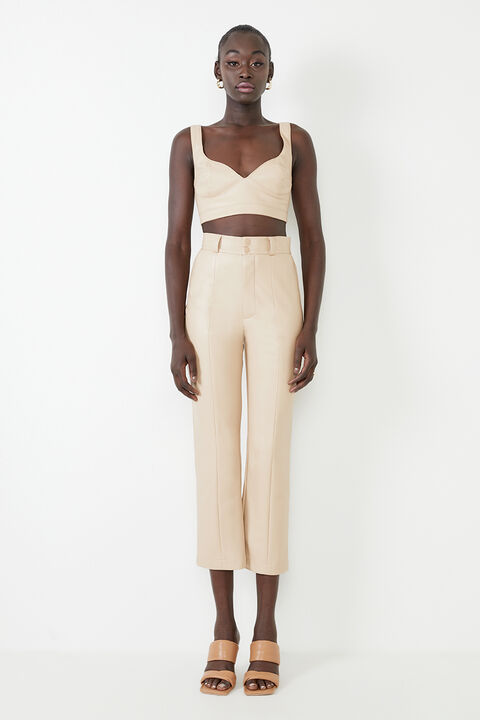 POLLY VEGAN LEATHER PANT in colour MOONLIGHT