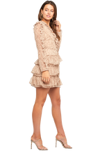 ALESSIA FRILL DRESS in colour MOONLIGHT