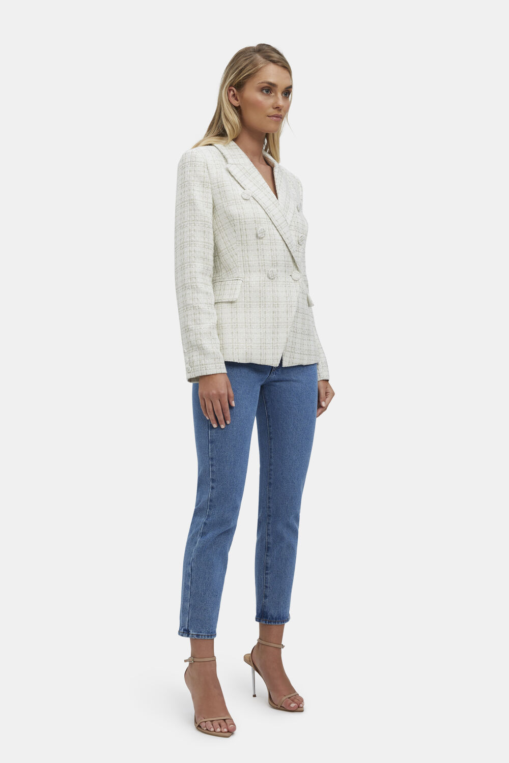 RAMONE BOUCLE BLAZER in colour CAVIAR