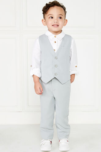 TEXTURED SUIT PANT in colour FROST GRAY