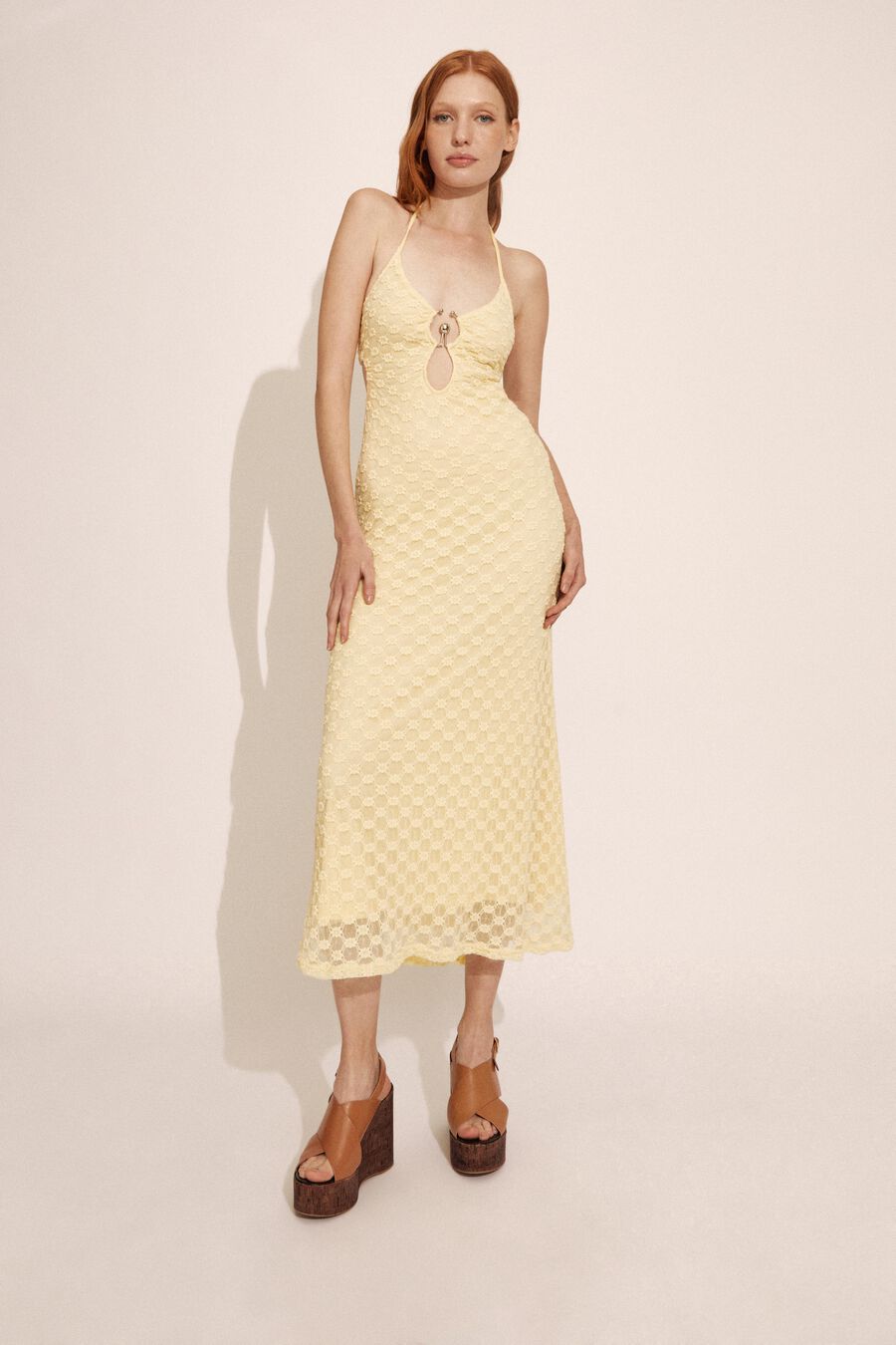 Rosala Halter Lace Maxi Dress