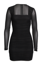 TASHA MESH DRESS in colour CAVIAR