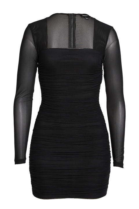 TASHA MESH DRESS in colour CAVIAR