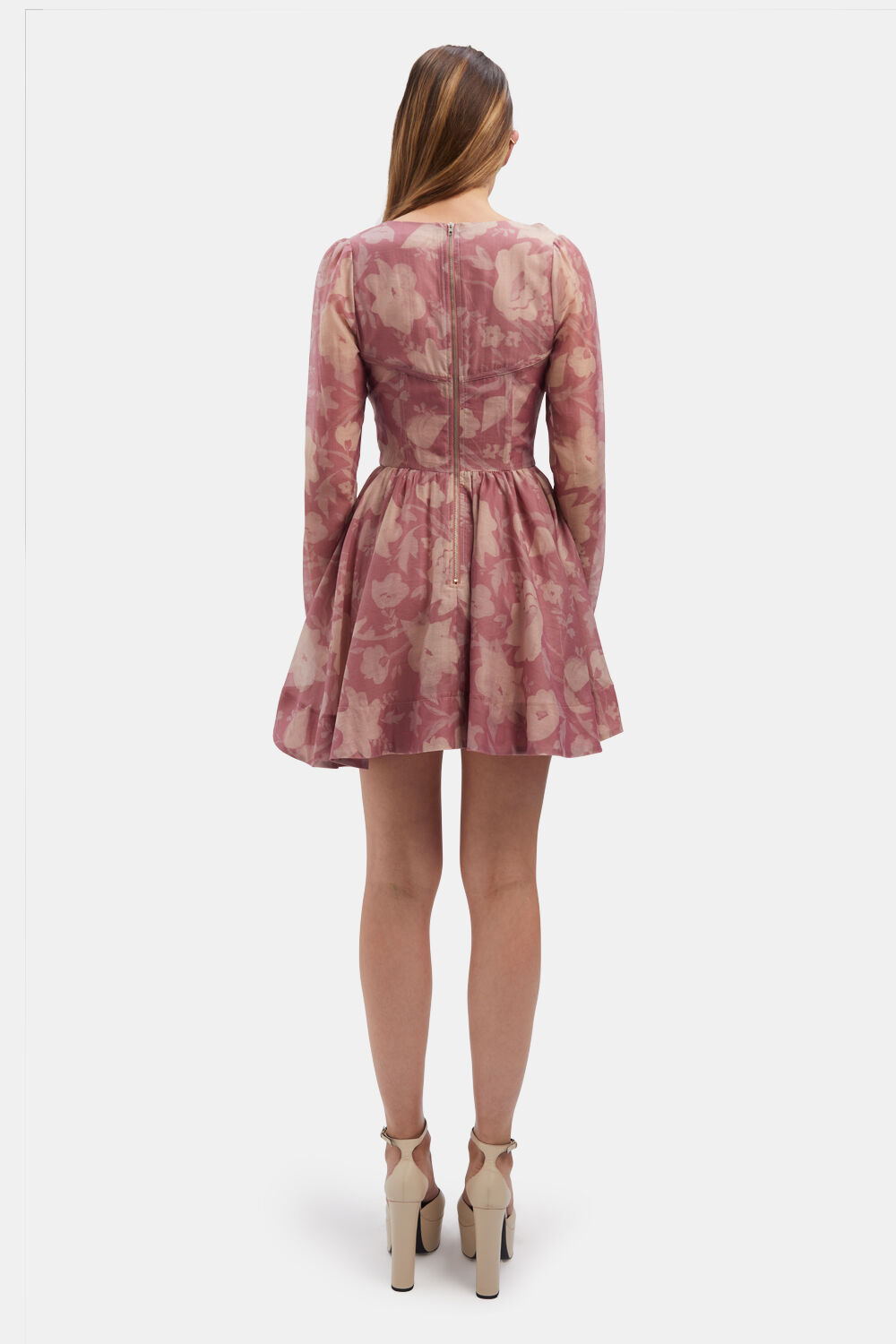 CARMEN MINI CORSET DRESS in colour MELLOW ROSE