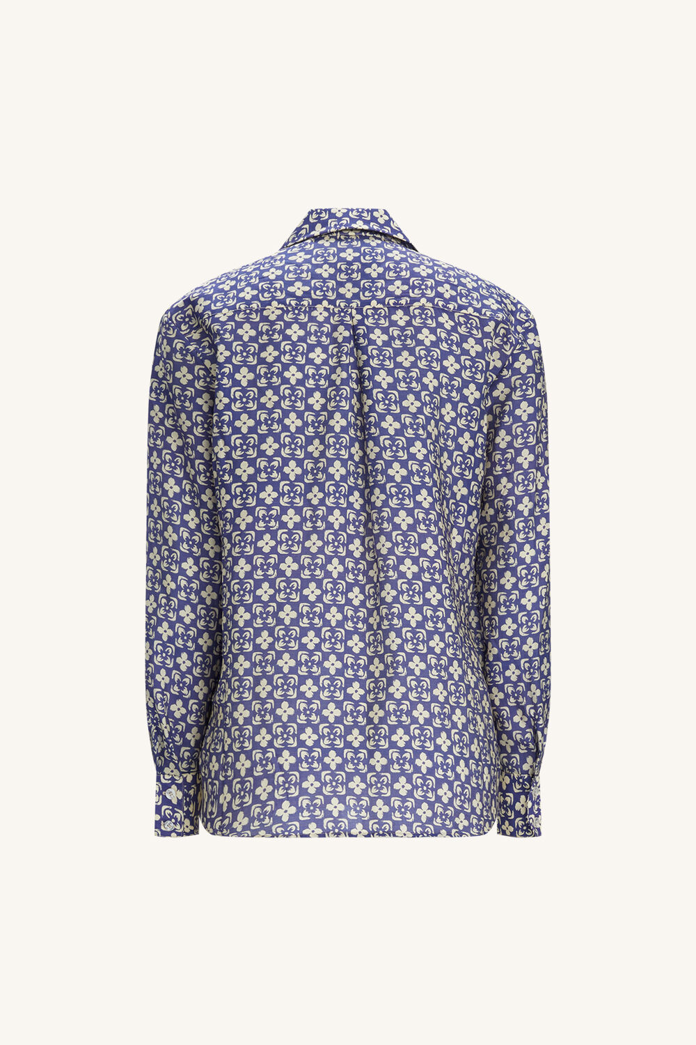 CLASSIC PRINTED COLLAR SHIRT in colour DRESS BLUES