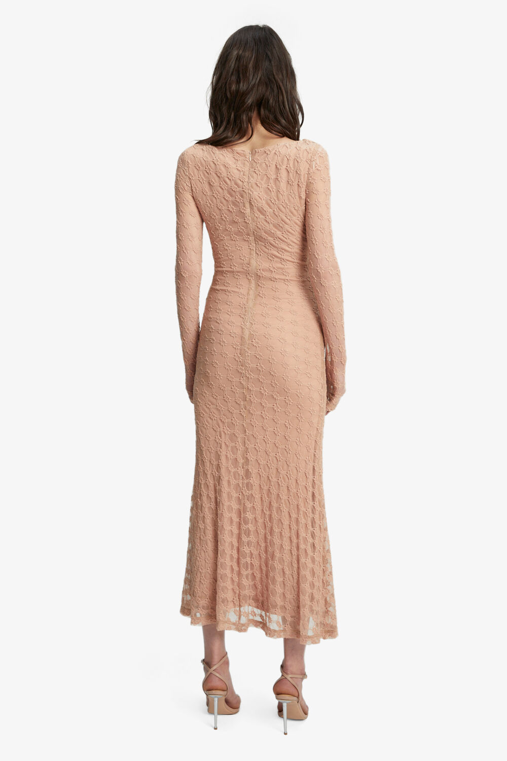 ADONI LACE MIDI DRESS in colour MOONLIGHT