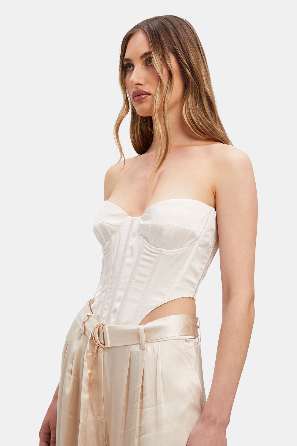 BOSTON PIN TUCK PANT in colour WHITE SWAN