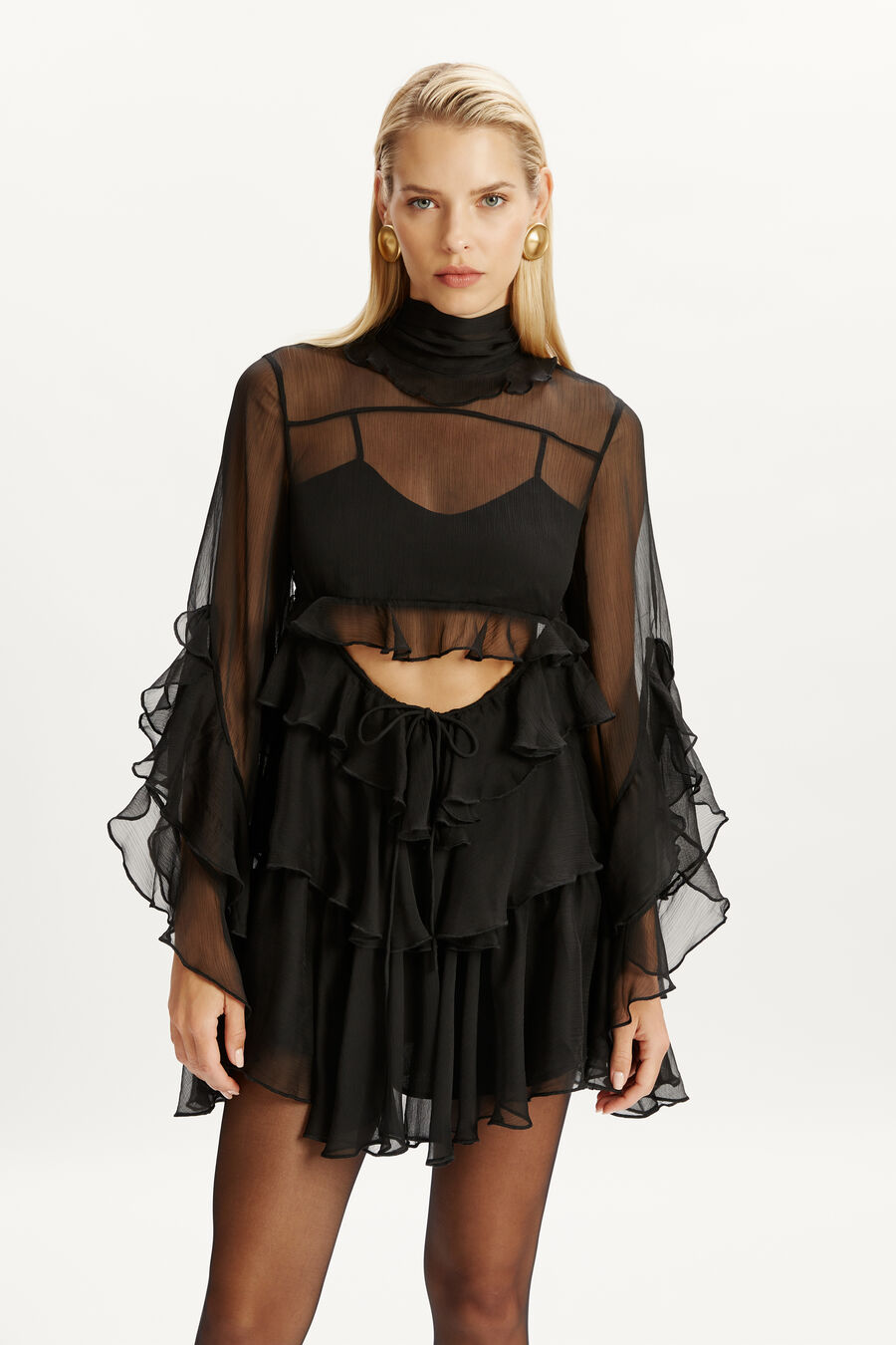 Anyssa Ruffle Mini Dress