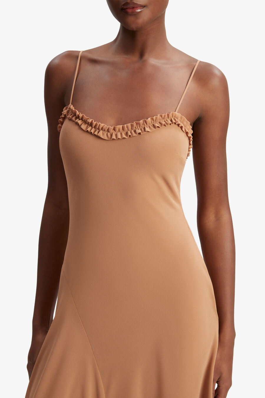 Tatian Frill Trim Maxi Dress