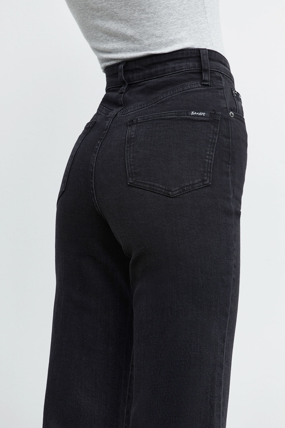 LORA WIDE LEG JEAN in colour CAVIAR