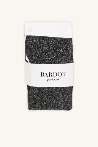 RIBBED LUREX COTTON TIGHTS in colour SILVER