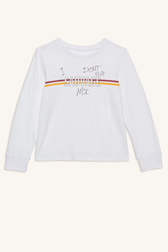 SAUVAGE L/S TEE in colour BRIGHT WHITE