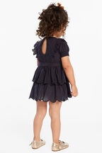 CINDY BRODERIE DRESS in colour PEACOAT