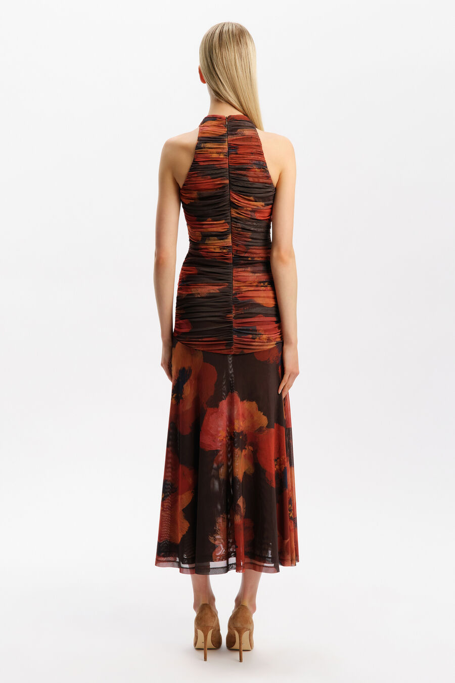 Natalya Mesh Midi Dress