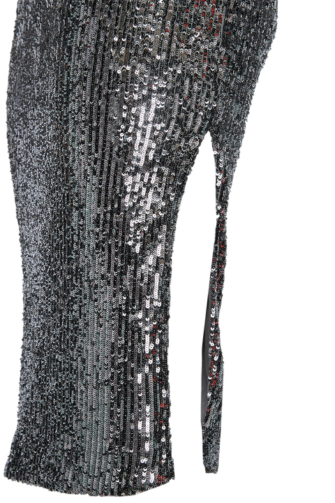 SEQUIN SLIP DRESS in colour GLACIER GRAY