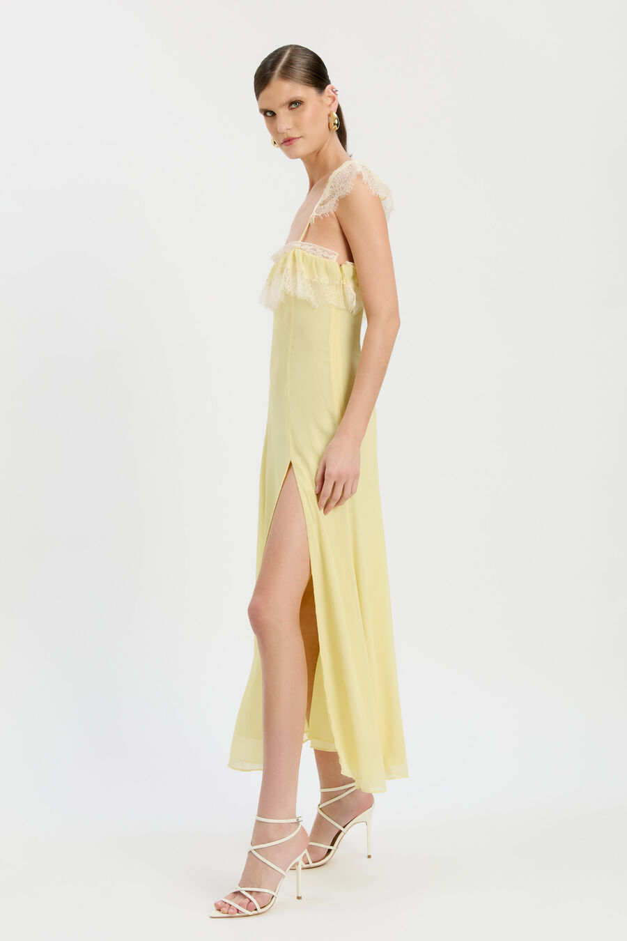 Arlia Lace Trim Maxi Dress